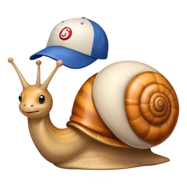 snail with baseball hat sticker