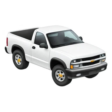 white chevy s10 truck sticker