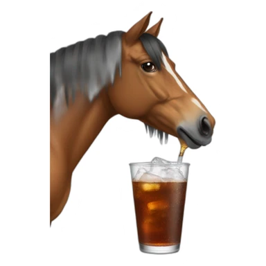 a horse drink soda sticker