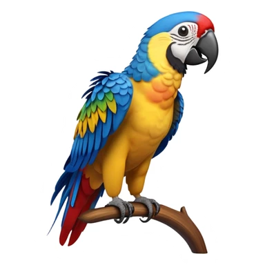 cinematic-macaw-realistic-full-body-standing-emoji,-vibrant-feathers-glowing-with-rich-reds,-blues,-and-yellows,-head-tilted-dramatically,-curved-black-beak-gleaming,-piercing-dark-eyes-exuding-confidence,-simplified-yet-realistic-focused-features,-highly-detailed,-glowing-with-an-almost-sarcastic-glow

 sticker