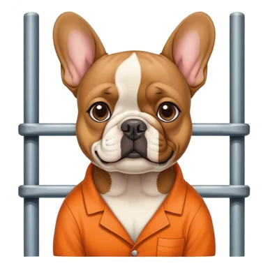 Frenchie in prison sticker
