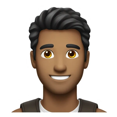 Handsome man with dark hair and nice smile  sticker