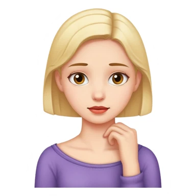 Girl holding her neck  sticker