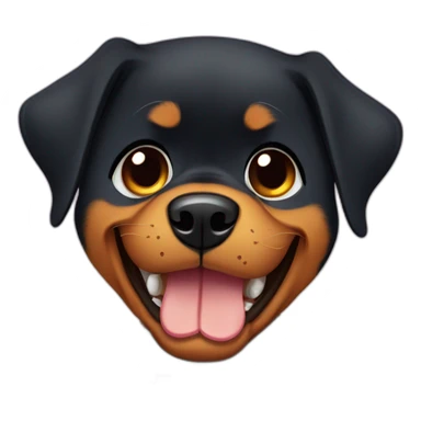 Cute rottweiler crying sticker