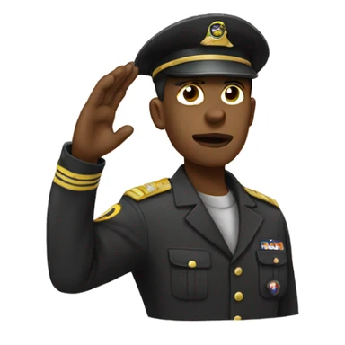 saluting but sick sticker