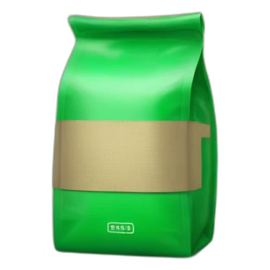 green coffee bag, hex code034023 sticker
