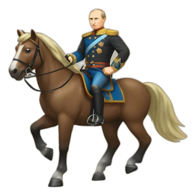 bare chested putin on horseback sticker