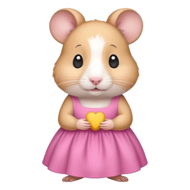 hamster wearing human girl clothes sticker