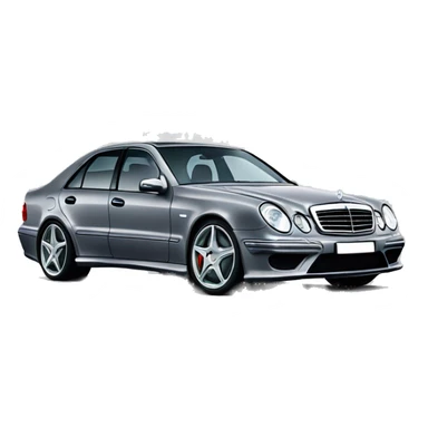mercedes amg e55 grey front facing sticker