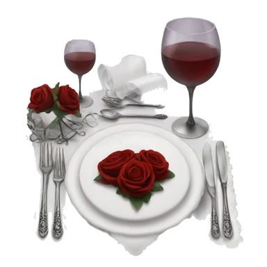 Romantic Gothic table setting  sticker