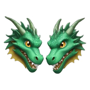 Twin dragon sticker