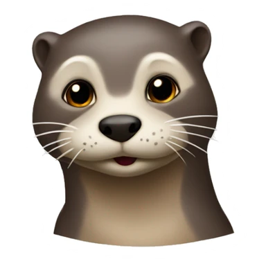 Otter with a top hot sticker