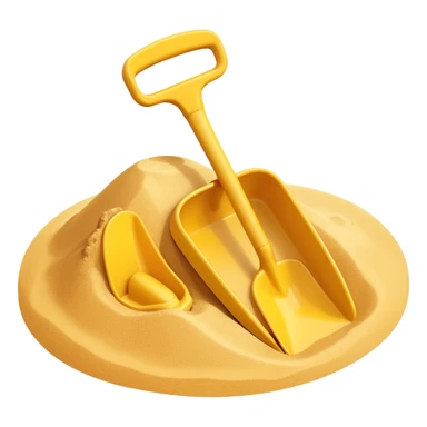 toy shavel on the sand sticker