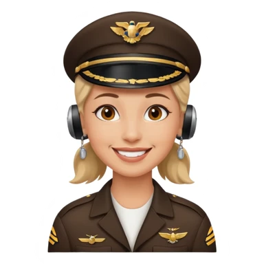 Pilot without cap just earrings 
 sticker