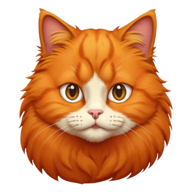 um gato laranja curioso com sobrancelha erguiad sticker