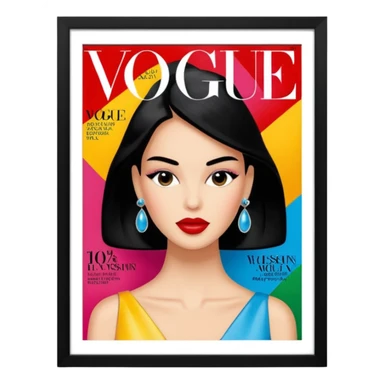 vouge magazine cover book sticker