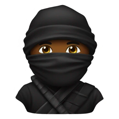 black ninja emoji sticker