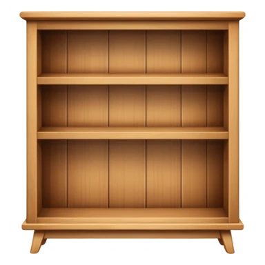 a single-tier bookshelf without books sticker