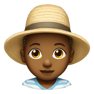 Baby with sunhat sticker