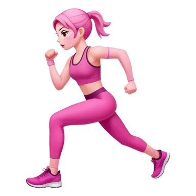 Eine pink die sport macht  sticker