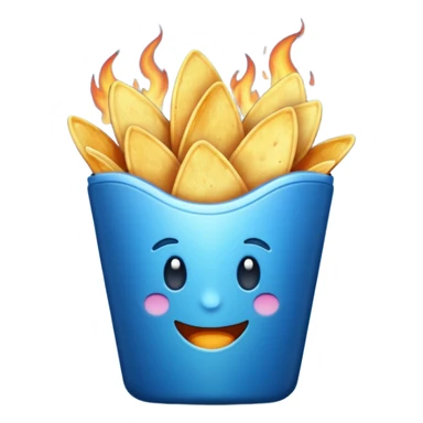 Chips blue names fire sticker