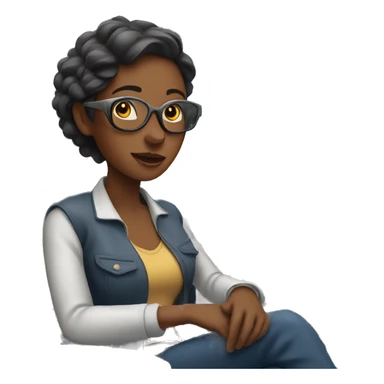 woman seated on a plane sticker