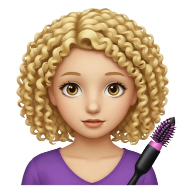 ciurly haired blonde teenage girl with mascara sticker
