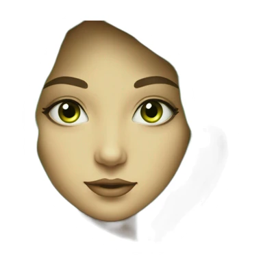 A beautiful imaginary veiled girl with a picture that delights the viewer, her eyes are beautiful green. sticker