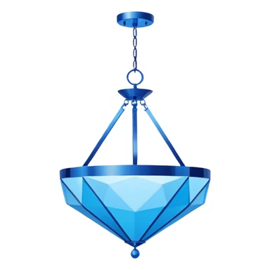 minimalist blue chandelier sticker