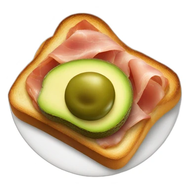 Avocado iberic ham toast sticker