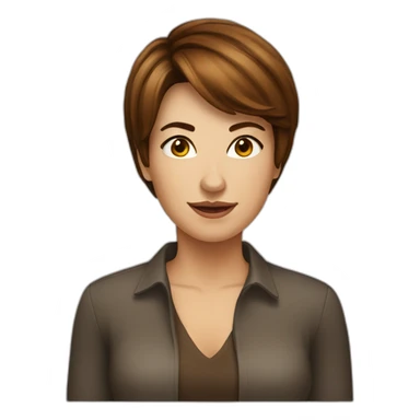 Woman short brown hair drink whisky sticker