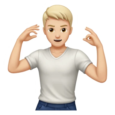 A man dancing aggressively  sticker