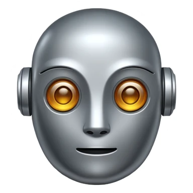 A robot shaped emoji for labeling AI generated content as AI generated. sticker