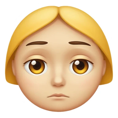 Make a sad eyes with browns on top of an eye using yellow round shaped face sticker