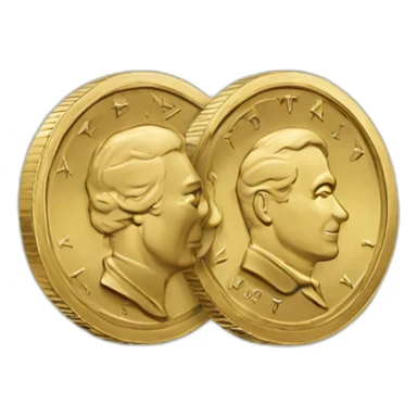 two coins cents sticker