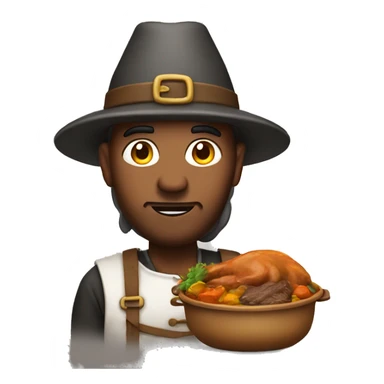 Pilgrim and Indian pot roast  sticker