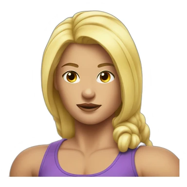 Strong muscle blonde girl sticker