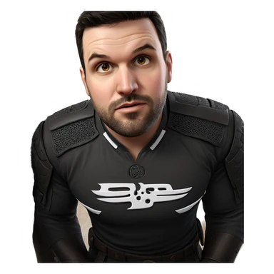 realistic portrait of a warrior sticker