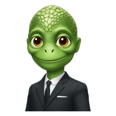 macron reptilian sticker