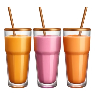 Make three smoothies  but I want the yellow to be pink and the pink to be orange and the purple to be bron like chocolate sticker