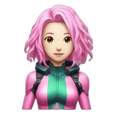 my hero academia pink alien girl sticker