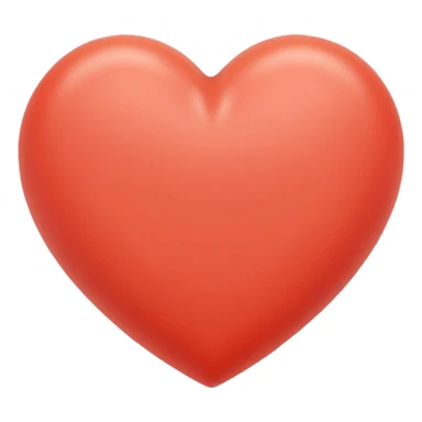 simple clean coral color heart sticker