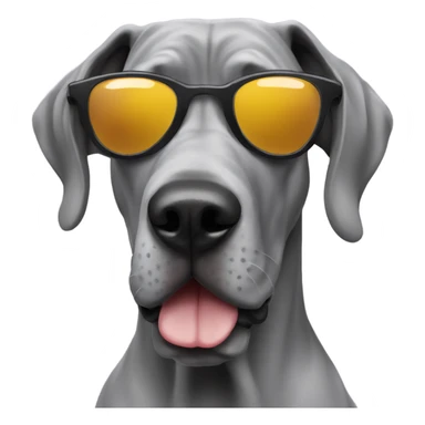 Grey great dane with sunglasses sticker