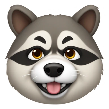 fat dog raccoon sticker