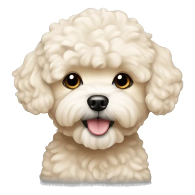 Cream color Maltipoo  sticker