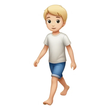 inner child footsteps on sand with other bigger footsteps beside sticker