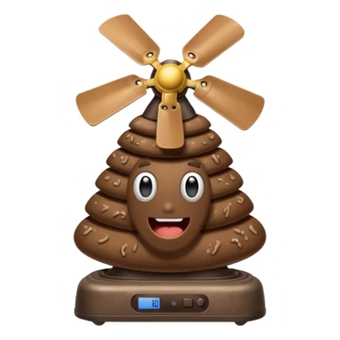 Poop on a fan sticker