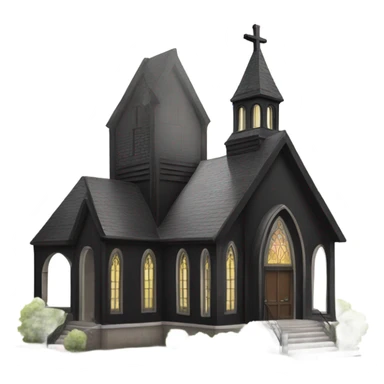 Black church sticker