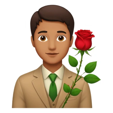 Hombre entregando una rosa sticker
