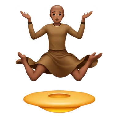 levitating person ￼ sticker